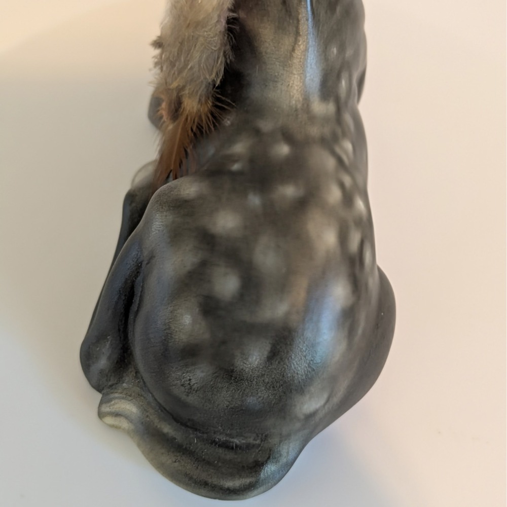Ceramic Laying Down Horse Foal Dapple Gray 3.5" - Picture 8 of 8